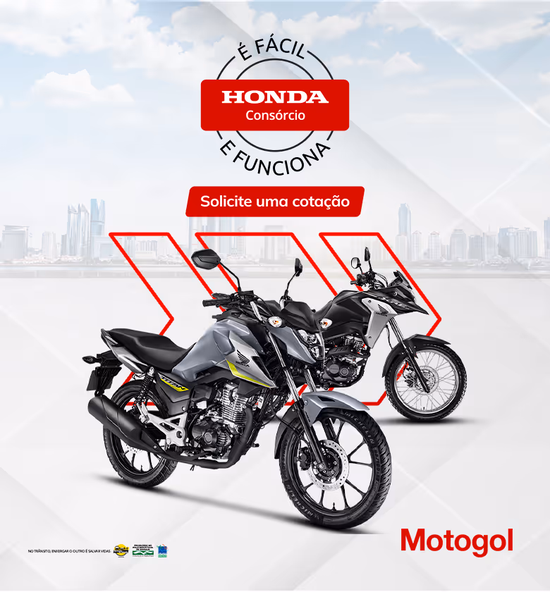 Banner Fixo 2026 Motogol Honda Consórcio de Motos Fácil