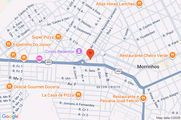 Mapa da localização - Morrinhos