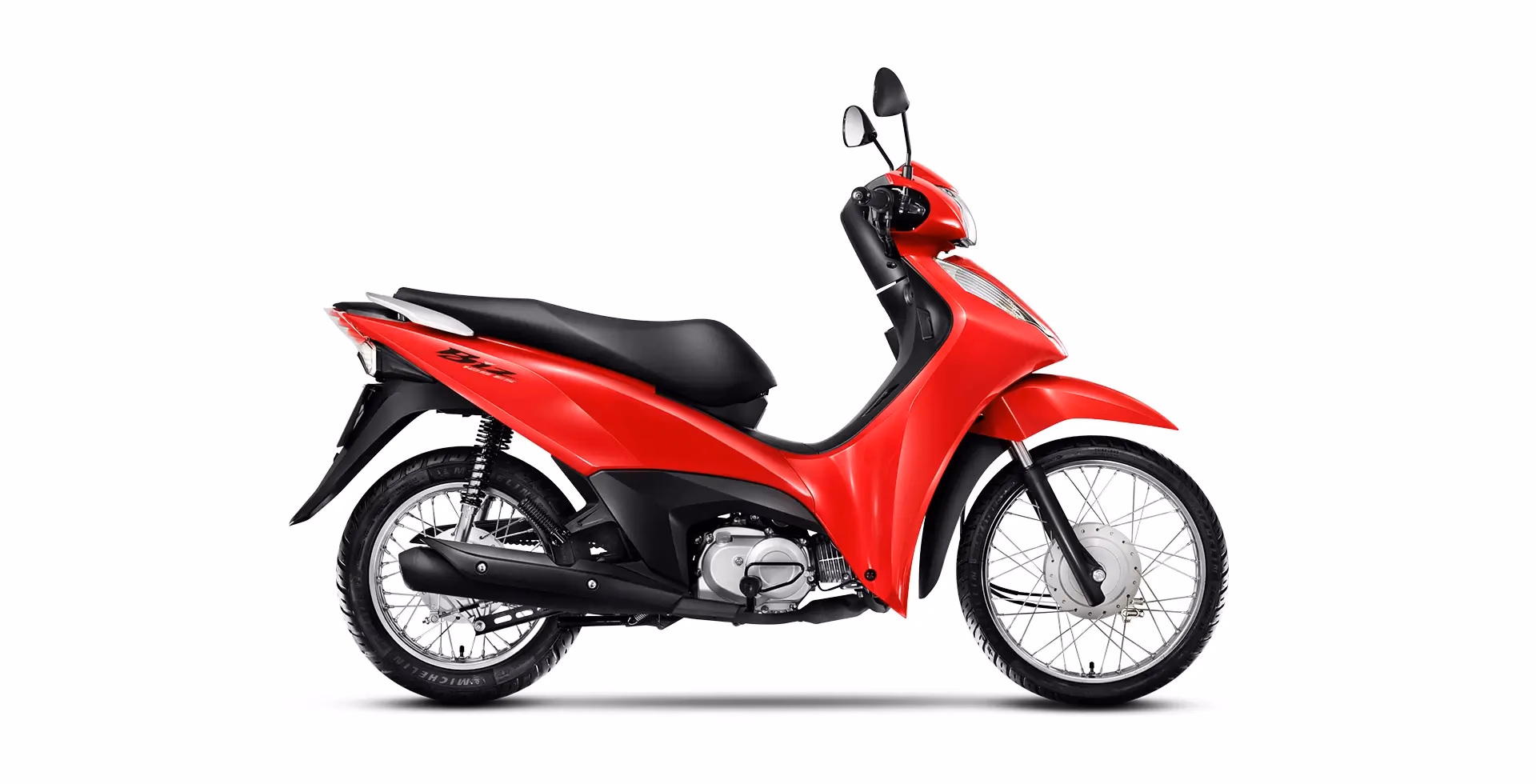Honda Biz 125 ES lateral vermelha - 20 de 32
