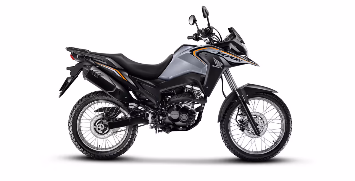 XRE 190 vista lateral na cor cinza