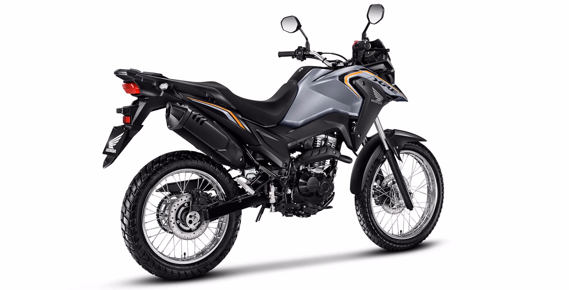 XRE 190 vista lateral traseira direita na cor cinza - 7 de 12