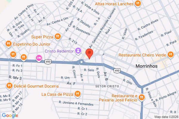 Mapa da localização - Morrinhos